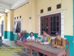 Polsek Siantar Marihat Sampaikan Sosialisasikan Call Center 110 kepada Masyarakat Parhorasan Nauli