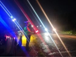 Sat Lantas Polres Simalungun Gelar Blue Light Patrol, Antisipasi Balap Liar dan Begal di Malam Hujan