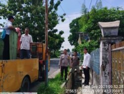 Polsek Siantar Selatan Berikan Pendampingan Dalam Perbaikan Tiang listrik Yang Roboh