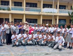 Pelopor Keselamatan, Sat Lantas Polres Pematangsiantar Lantik PKS Junior YP Pelita dan SMP Negeri 3