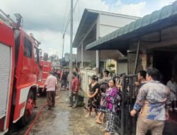 Diduga Api Berasal Dari Percikan Panggangan Ikan, Polsek Siantar Martoba Cek TKP
