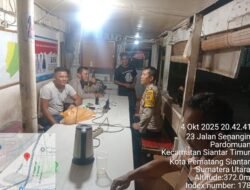 Saling di Poskamling, Polsek Siantar Timur Berpesan Agar Petugas Jaga Ronda