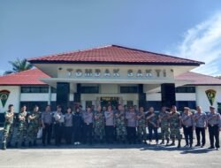 Polres Simalungun berikan Kado Suprise kue Ulang Tahun kepada Yonif 122/TS Dalam rangka memperingati HUT TNI ke-80