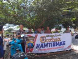 Sosialisasi Call 110, Polsek Siantar Barat Minggu Kasih Curhat Kamtibmas di Gereja HKBP Sipinggol Pinggol