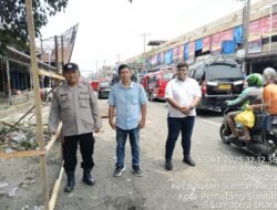 Polsek Siantar Barat Monitoring patroli Diseputaran Gedung IV Pasar Horas