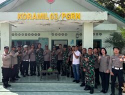 Polres Samosir Rayakan HUT TNI ke 80 Di Makoramil 03 Pangururan