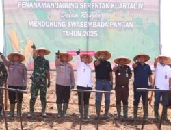 Polres Simalungun Ikut Penanaman Jagung Serentak Kuartal IV 2025, Kapolri dan Wapres Gibran Pimpin Secara Virtual