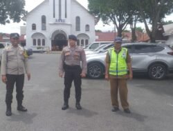 Berikan Rasa Aman, Polsek Siantar Selatan Patroli Ibadah Minggu