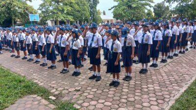 Polantas Menyapa, Sat Lantas Polres Pematangsiantar Irup di SMP Negeri 5