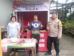 Polsek Siantar Timur Sambangi Pos Satkamling Kompleks SBC dan Berikan Himbauan Kamtibmas