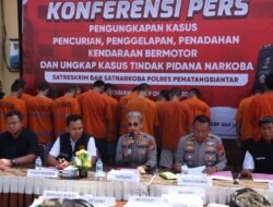Polres Pematangsiantar Konferensi Pers Pengungkapan Kasus Pencurian, Penggelapan, Penadah Ranmor dan Peredaran Narkoba