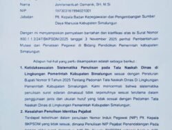 Menanggapi Isu Surat Edaran Palsu di BKPSDM Kabupaten Simalungun, Ini Sanggahan Plt. Kepala BKPSDM