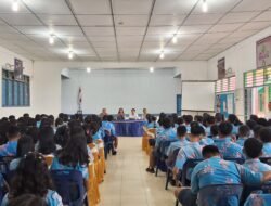 Kapolsek Siantar Utara Sosialisasikan Pendaftaran SMA Taruna Kemala Bayangkara di SMP Cinta Rakyat 3