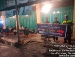 Ops Zebra Toba 2025, Sat Lantas Polres Pematang Siantar Penyuluhan Dimalam Hari