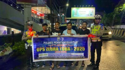 Ops Zebra Toba 2025, Polres Pematang Siantar Sosialiasi di Jalan WR Supratman
