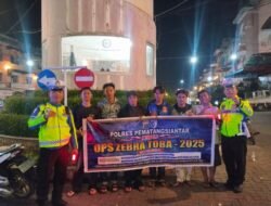 Ops Zebra Toba 2025, Sat Lantas Polres Pematang Siantar Sosialisasi di Megaland