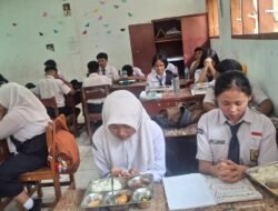 Bhabinkamtibmas Polsek Siantar Timur Monitoring Distribusi MBG di UPTD SMP Negeri 1