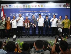 Bupati Samosir Dampingi Gubsu dalam Konferensi Pertama Destinasi Geowisata Kaldera Toba Unesco Global Geopark 2025