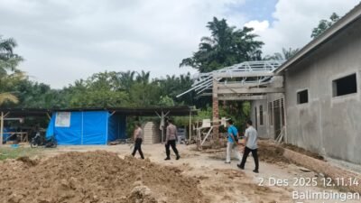 Kapolres Simalungun Cek Langsung Pembangunan SPPG Polsek Tanah Jawa, Sudah Tahap Finishing