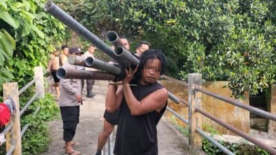 Polres Pematangsiantar Amankan Terduga Pencuri Besi Jembatan