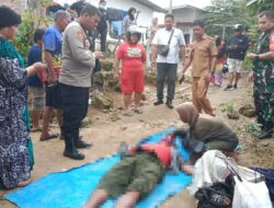 Polsek Siantar Barat Cek TKP Dipinggir Sungai Bah Bolon