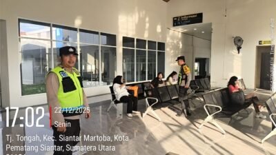 Bhabinkamtibmas Polsek Siantar Martoba Rutin Patroli di Terminal Tanjung Pinggir