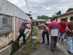 Polsek Siantar Selatan Gotong Royong Massal Bersama Masyarakat