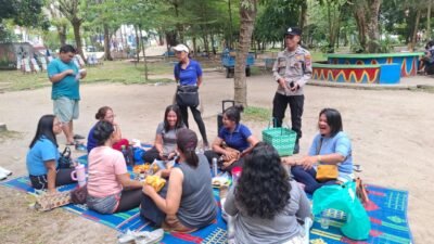 Sat Binmas Polres Pematangsiantar Sambang Kamtibmas dan Silaturahmi dengan Komunitas Senam