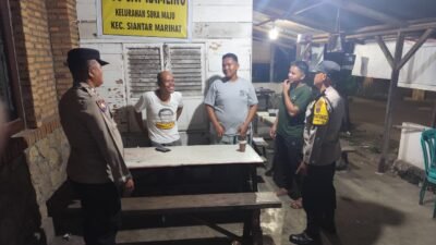 Bhabinkamtibmas Polsek Siantar Marihat Laksanakan Saling di Pos Kamling Jalan Durian