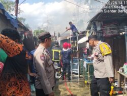 Polres Pematang siantar Gerak Cepat Cek TKP Kebakaran Satu Unit Rumah di Jalan Kasuari