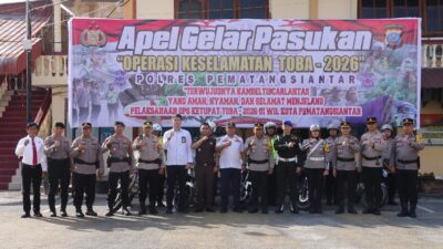 Ops Keselamatan Toba 2026 Dimulai, Wakapolres Pematangsiantar Sematkan Tanda Pita Operasi