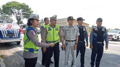 Sat Lantas Polres Pematangsiantar Dampingi Dir Lantas Polda Sumut Survey Kondisi Prasarana