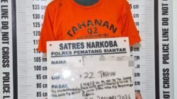 Miliki Sabu 1,31 Gram, Satnarkoba Polres Pematangsiantar Berhasil Tangkap Warga jalan Banjar