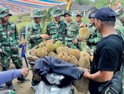 Borong Durian Warga, Satgas TMMD Ke-127 Kodim 0207/Simalungun Bantu Dongkrak Ekonomi Petani