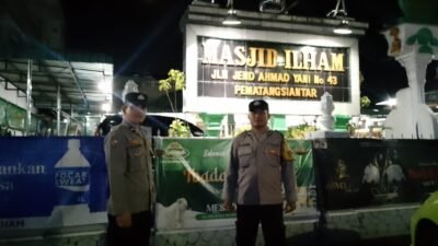 Patroli Sholat Tarawih, Polsek Siantar Timur Ciptakan Situasi Aman dan Kondusif