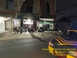 Bhabinkamtibmas Polsek Siantar Selatan laksanakan patroli Saat Sholat Tarawih Sejumlah Mesjid