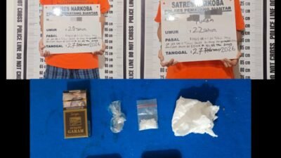 Satnarkoba Polres Pematang siantar, Amankan Dua Pemuda Miliki 2 Paket Sabu