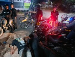 Timsus Dayok Mirah Polres Pematangsiantar Patroli Subuh Amankan Empat Sepeda motor Knalpot Brong
