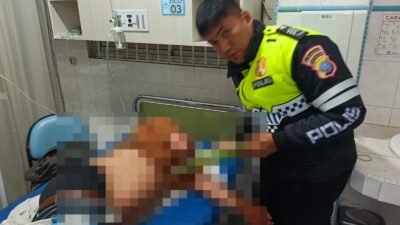 Polres Pematangsiantar Tinjut Laporan Call Center 110, Laka Lantas Disimpang Tanjung Pinggir