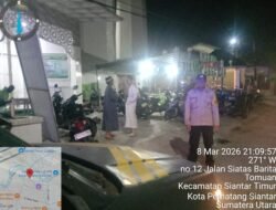 Ciptakan Rasa Aman dan Nyaman, Polsek Siantar Timur Patroli Sholat Tarawih