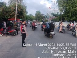 Berikan Kenyamanaan Saat Berbuka, Sat Samapta Polres Pematangsiantar Patroli Tempat Penjualan Takjil