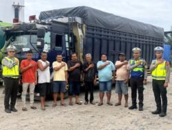 Ops Ketupat Toba 2026, Sat Lantas Polres Pematangsiantar Sosialisasikan SKB Pembatasan Operasional Kendaraan Sumbu 3