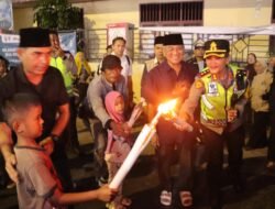 Kapolres Pematang Siantar Pimpin Pelepasan Pawai Obor Takbir Keliling Malam Idul Fitri 1447 H