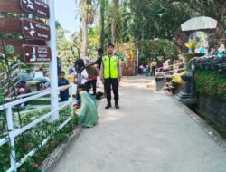 Kapolsek Siantar Barat Pimpin Pengamanan Objek Wisata Taman Hewan