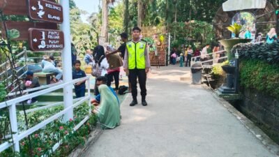 Kapolsek Siantar Barat Pimpin Pengamanan Objek Wisata Taman Hewan