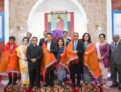 Bupati Humbahas Mengikuti Ibadah Pelantikan Pucuk Pimpinan HKI