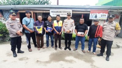 Polsek Siantar Timur dan Petugas Pos Kamling Senangin Terima Kunjungn Kasat Binmas Polres Pematangsiantar
