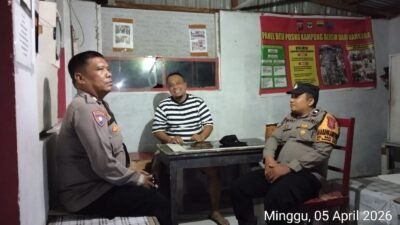 Cegah Kejahatan, Polsek Siantar Martoba Laksanakan Saling di Pos Kamling