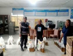 Polsek Siantar Marihat Monitoring Pembagian Bantuan Pangan kepada Warga