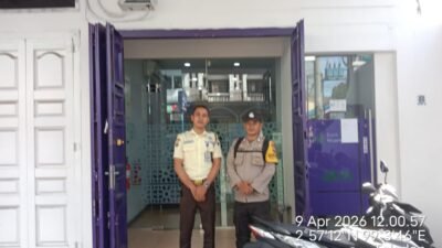 Polsek Siantar Barat Sambangi Bank Muamalat, Sampaikan Pesan Kamtibmas